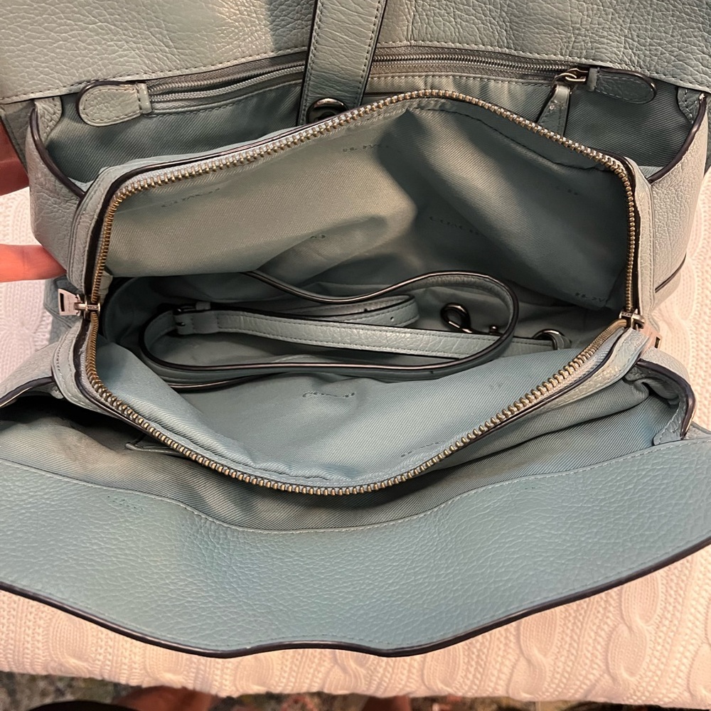 Coach Teal Leather Satchel - Picture 8 of 12